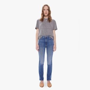 Mother Swooner High-Rise Slim Mini Flare Jeans NWT
